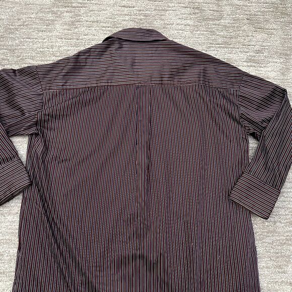 Peruvian Connection x Glenda Bailey Dress Womens Large Striped Shirt Pockets - Picture 6 of 12